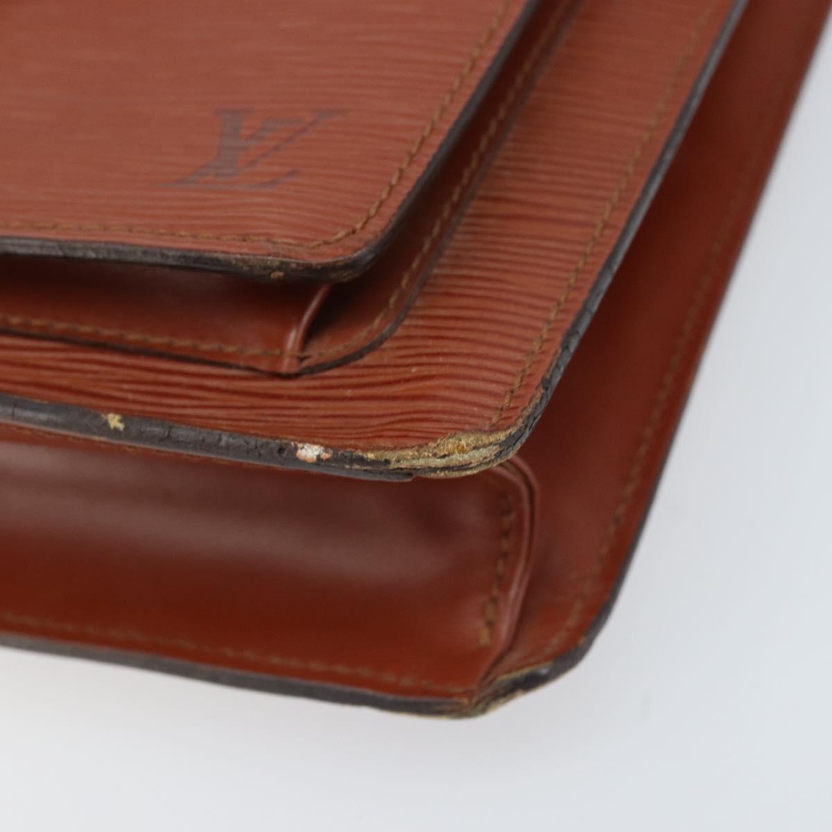 LOUIS VUITTON Epi Monceau 28 Hand Bag Brown M52123 LV Auth ka2615