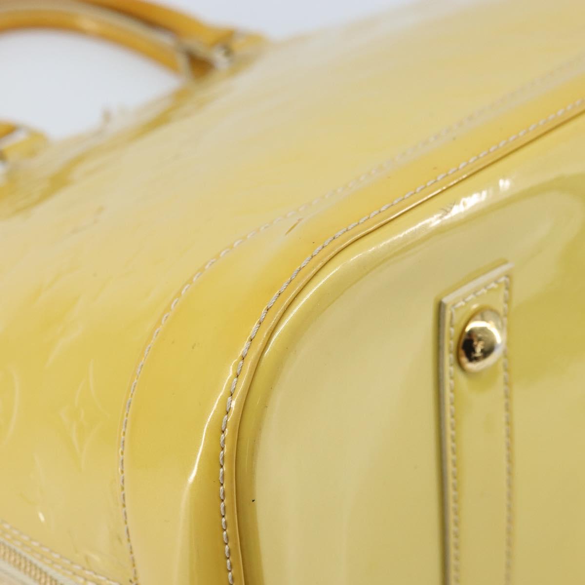 LOUIS VUITTON Monogram Vernis Alma GM Hand Bag Broncorail M91450 LV Auth ka2633