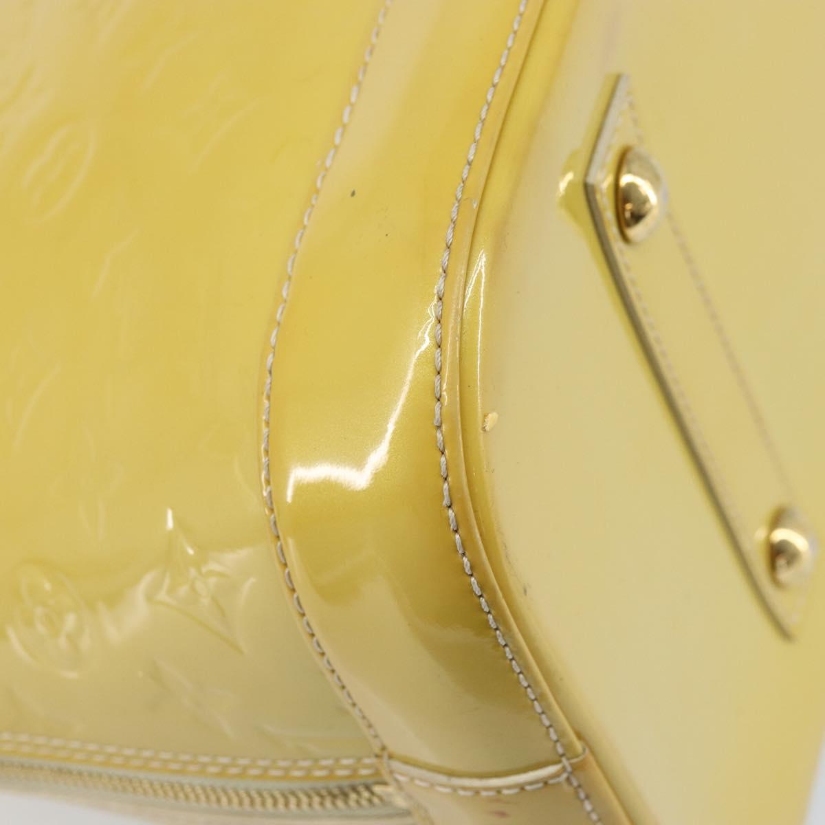 LOUIS VUITTON Monogram Vernis Alma GM Hand Bag Broncorail M91450 LV Auth ka2633