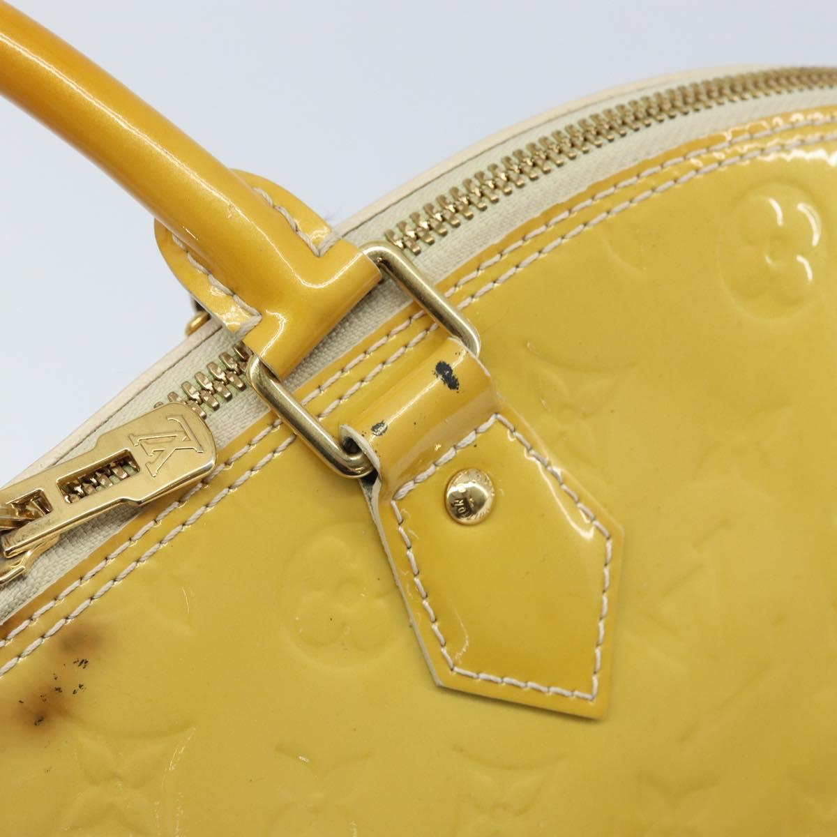 LOUIS VUITTON Monogram Vernis Alma GM Hand Bag Broncorail M91450 LV Auth ka2633