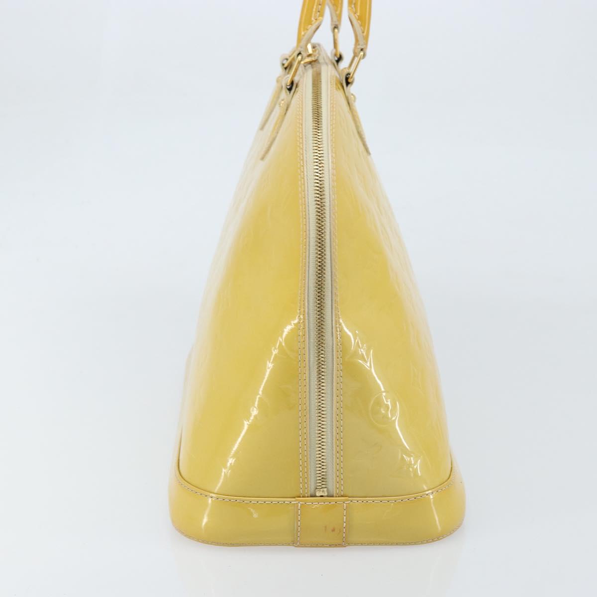 LOUIS VUITTON Monogram Vernis Alma GM Hand Bag Broncorail M91450 LV Auth ka2633