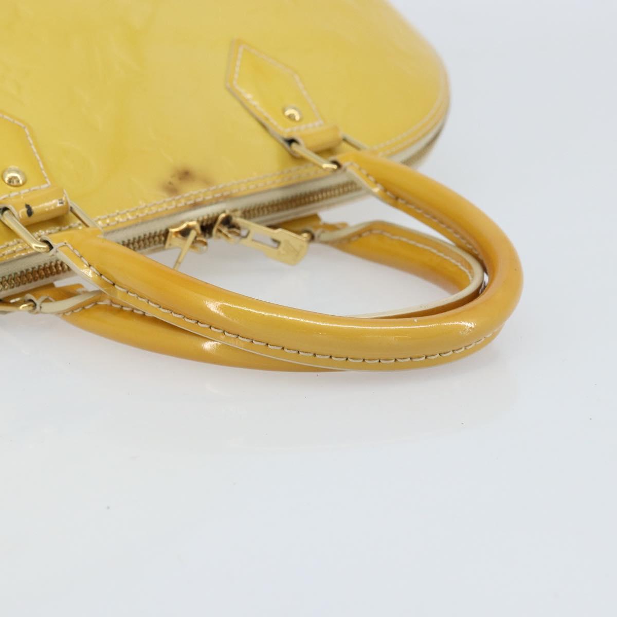 LOUIS VUITTON Monogram Vernis Alma GM Hand Bag Broncorail M91450 LV Auth ka2633