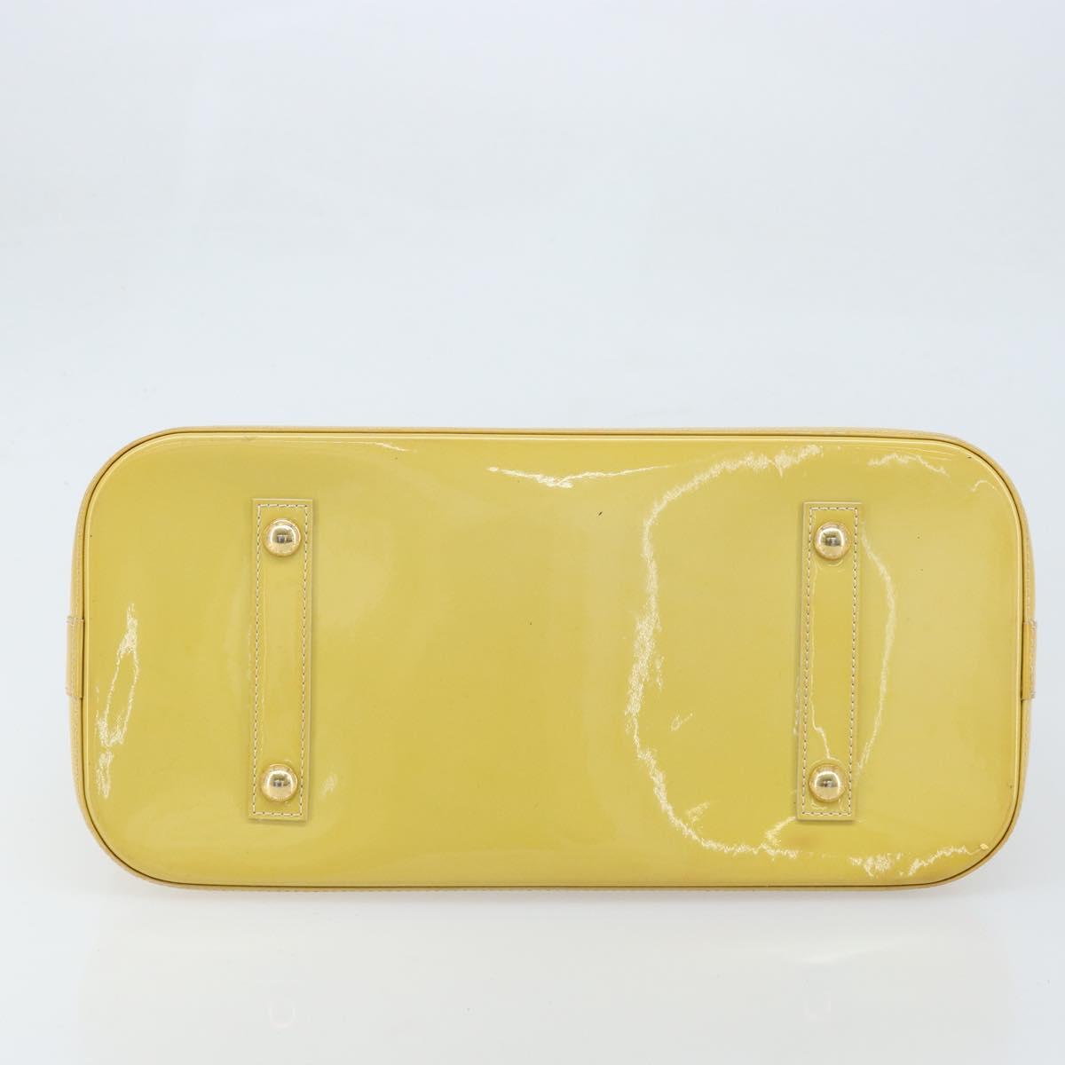 LOUIS VUITTON Monogram Vernis Alma GM Hand Bag Broncorail M91450 LV Auth ka2633