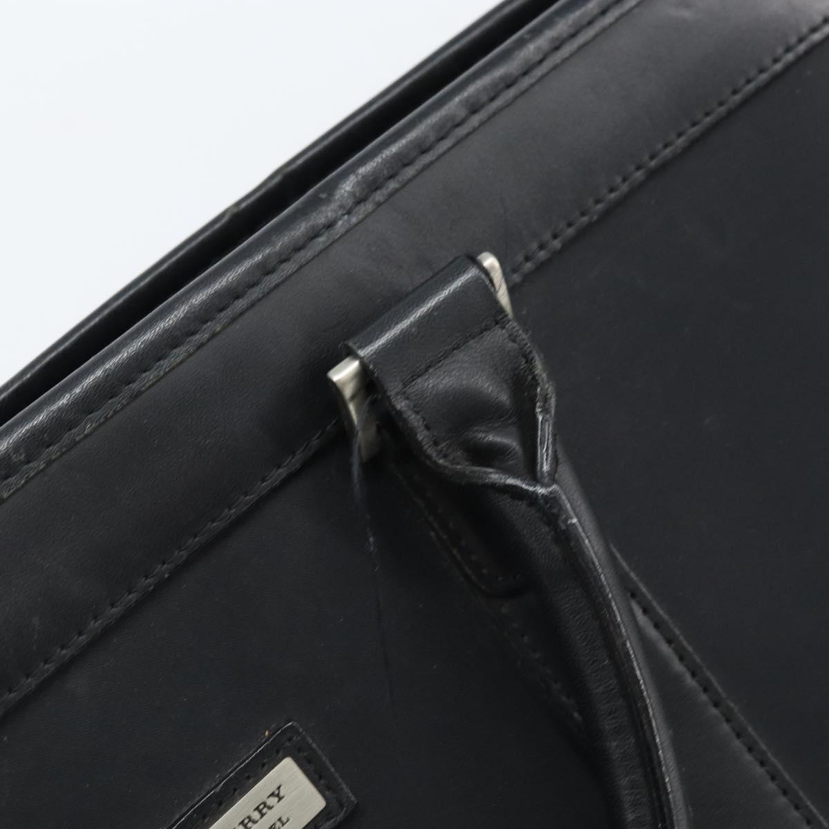 BURBERRY Black label Business Bag Nylon Black Silver Auth ka2647