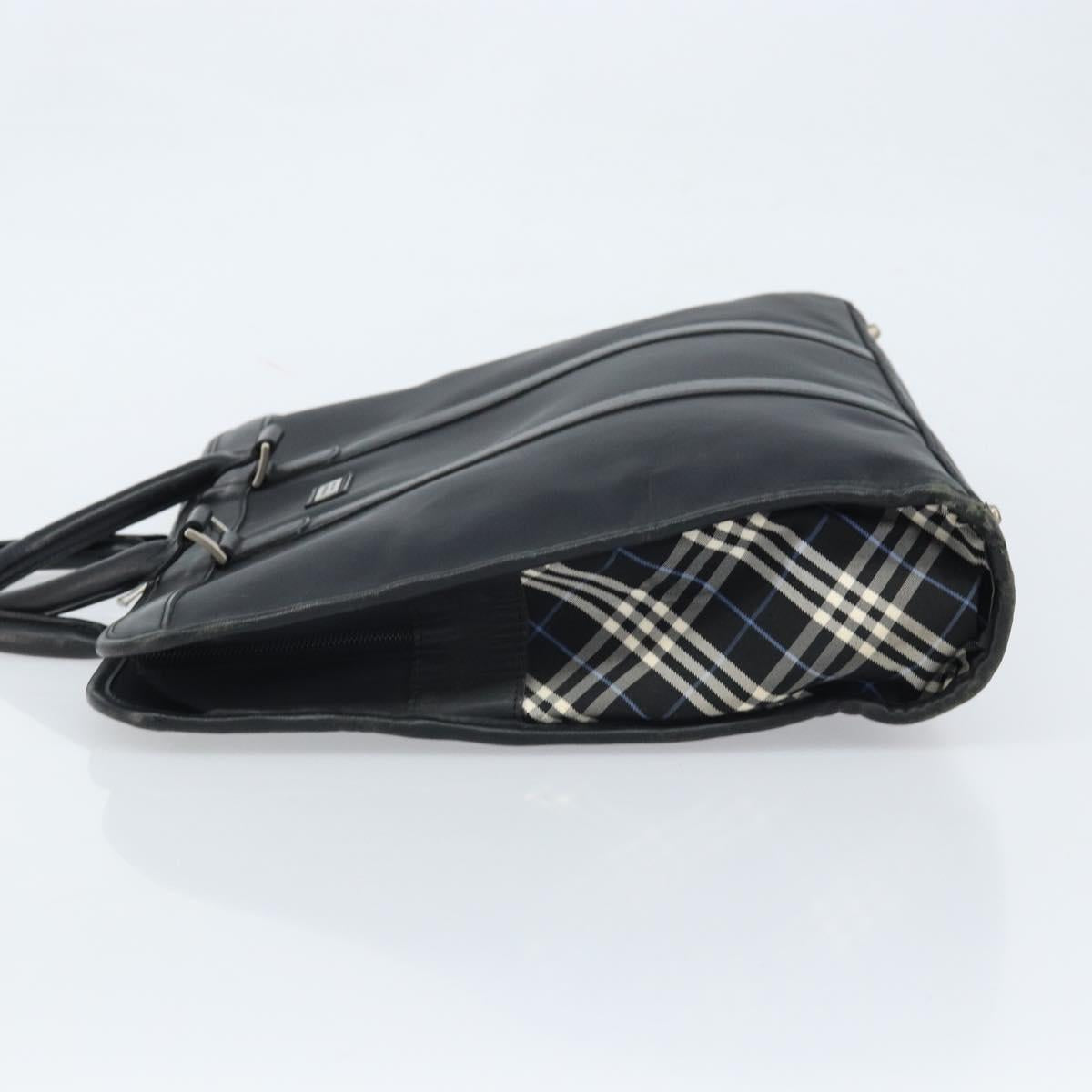 BURBERRY Black label Business Bag Nylon Black Silver Auth ka2647