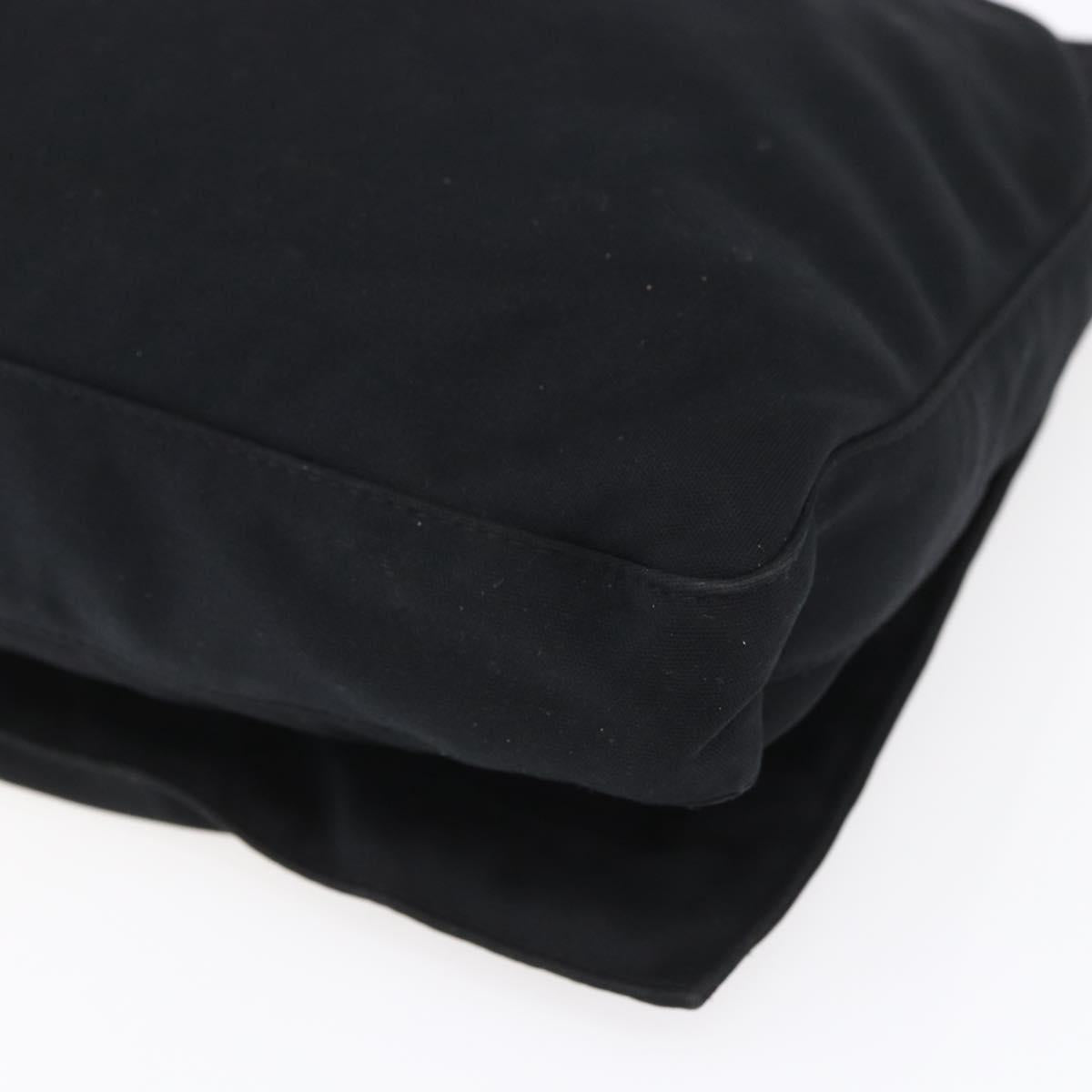 FENDI Shoulder Bag Nylon Black Silver Auth ka265