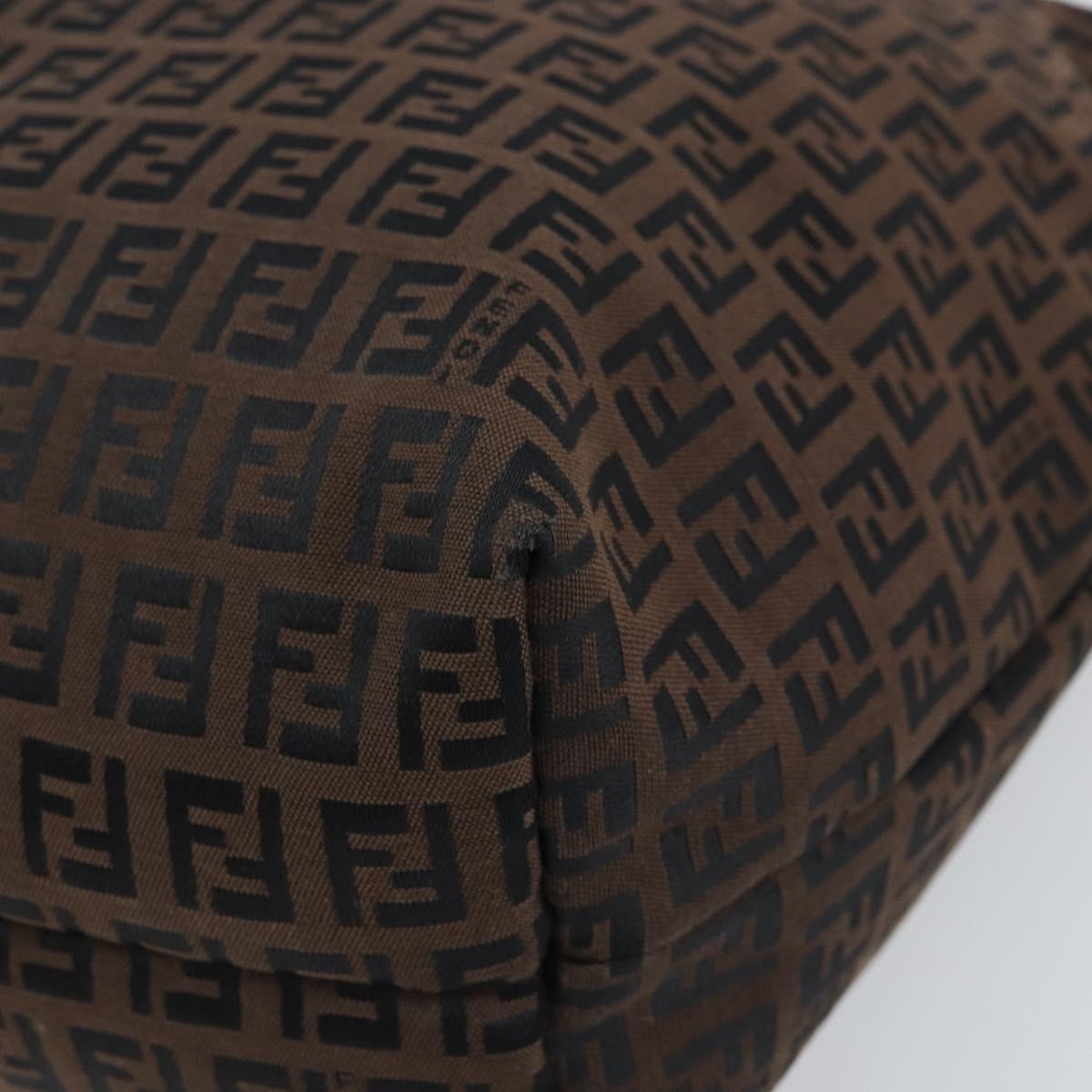 FENDI Zucchino Canvas Tote Bag Brown Auth ka2651