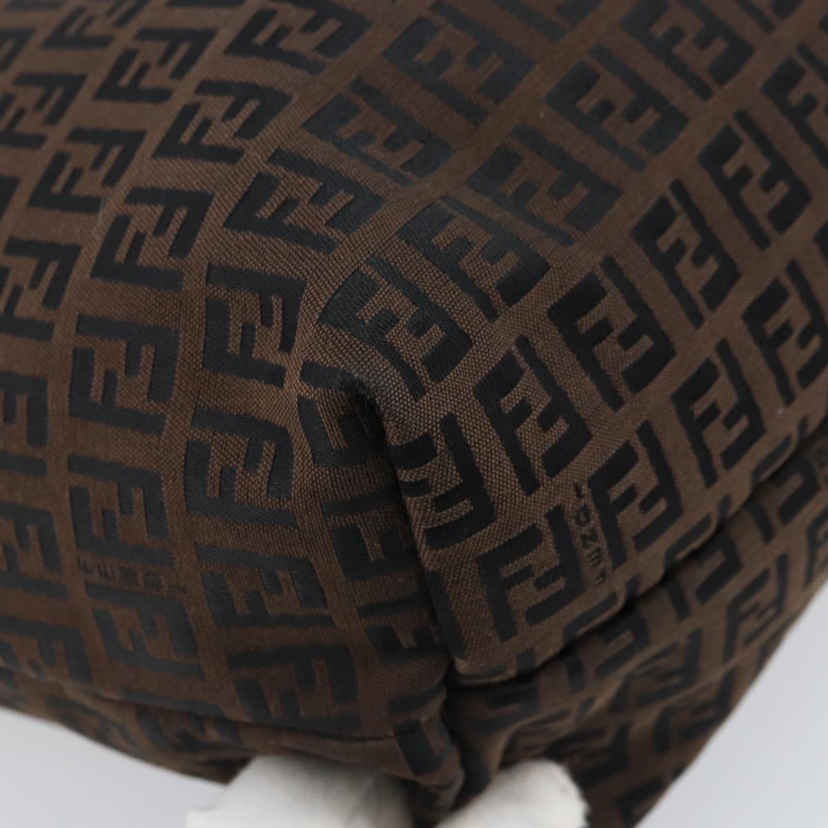 FENDI Zucchino Canvas Tote Bag Brown Auth ka2651