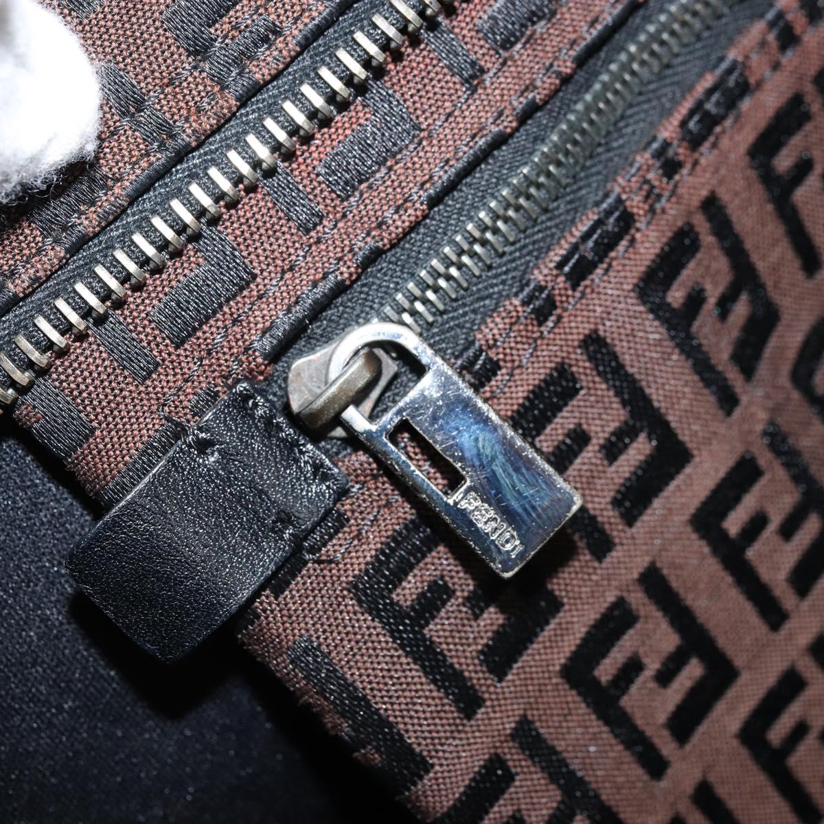FENDI Zucchino Canvas Tote Bag Brown Auth ka2651