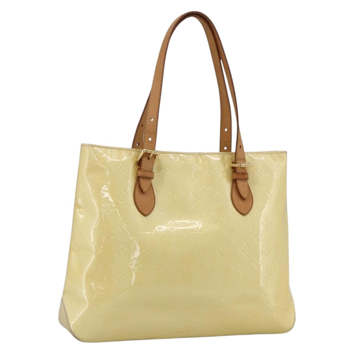 LOUIS VUITTON Monogram Vernis Brentwood Shoulder Bag Perle M91512 LV Auth ka2652
