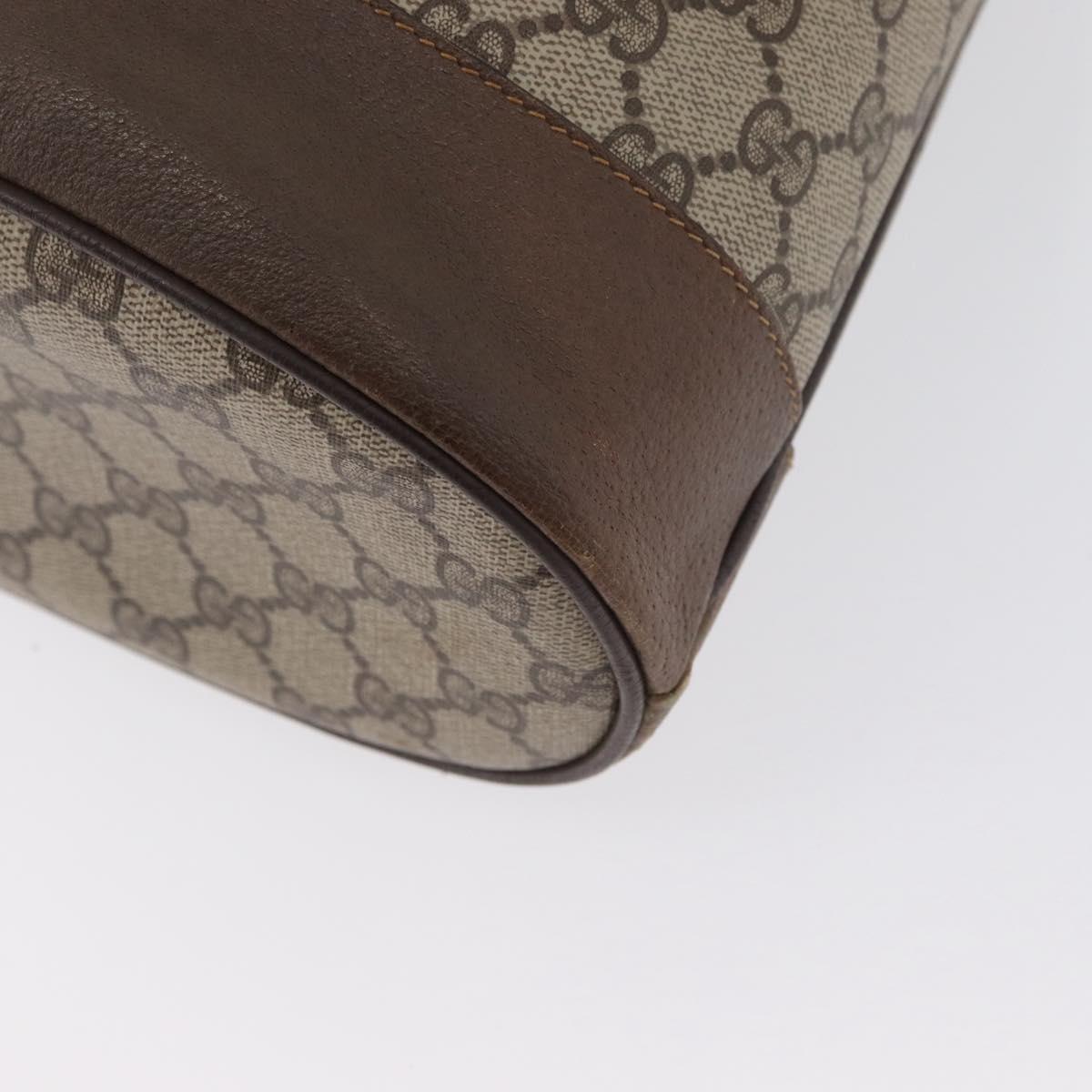 GUCCI GG Supreme Web Sherry Line Bag PVC Beige Gold 41 02 085 Auth ka2661
