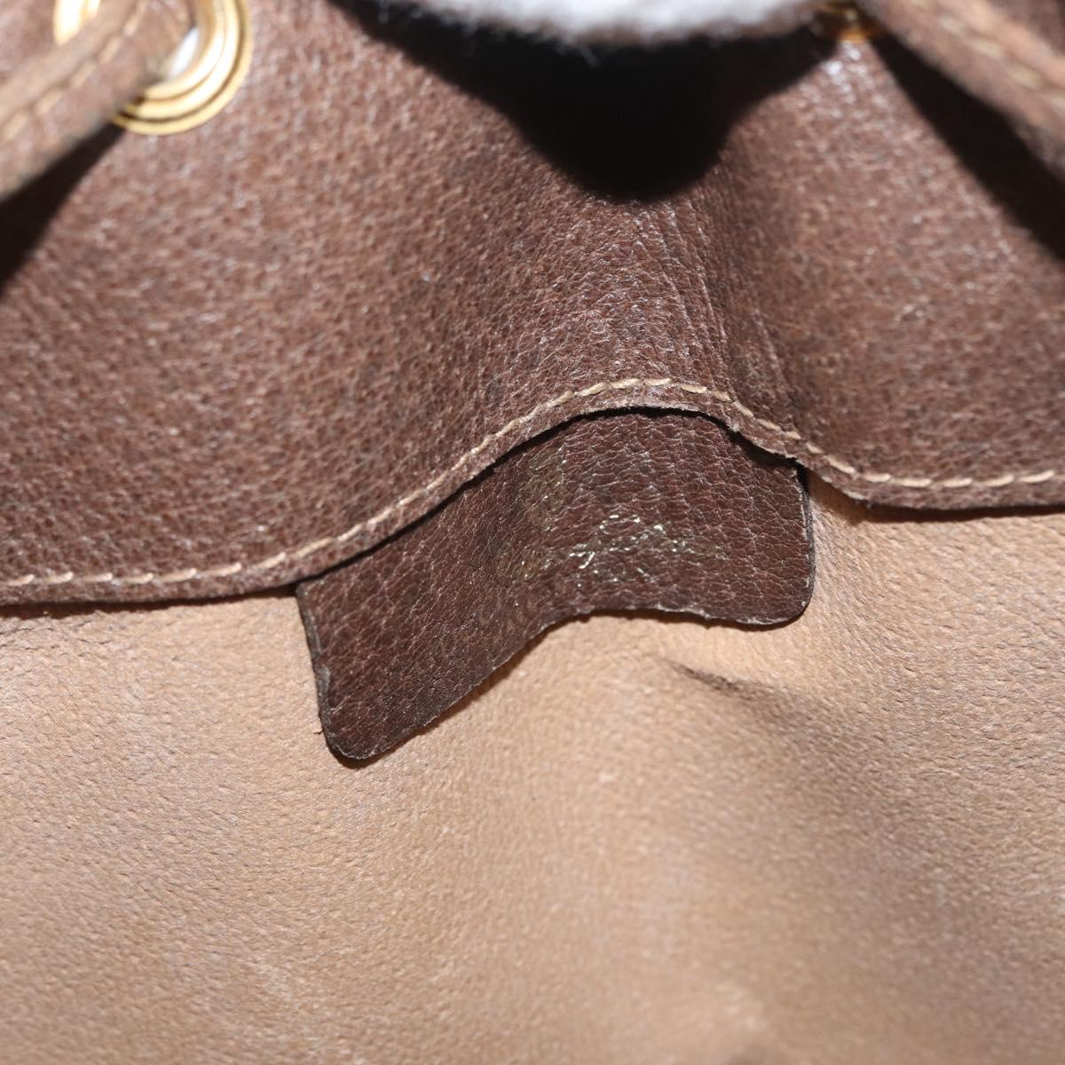 GUCCI GG Supreme Web Sherry Line Bag PVC Beige Gold 41 02 085 Auth ka2661