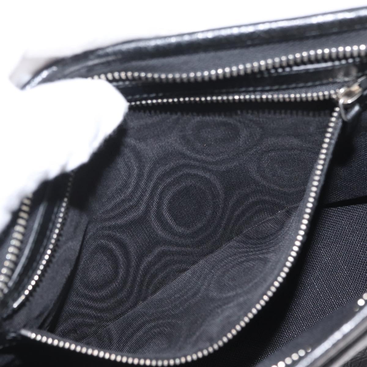 GUCCI Clutch Bag Leather Black Silver 575991 Auth ka2665