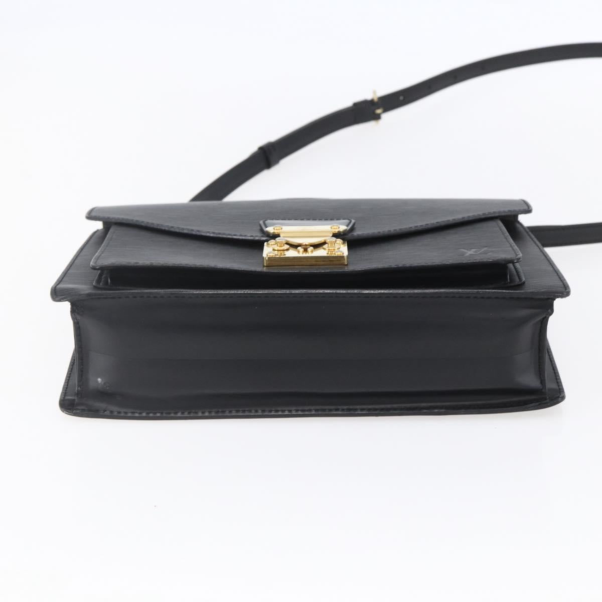 LOUIS VUITTON Epi Monceau 28 Hand Bag Black M52122 LV Auth ka268