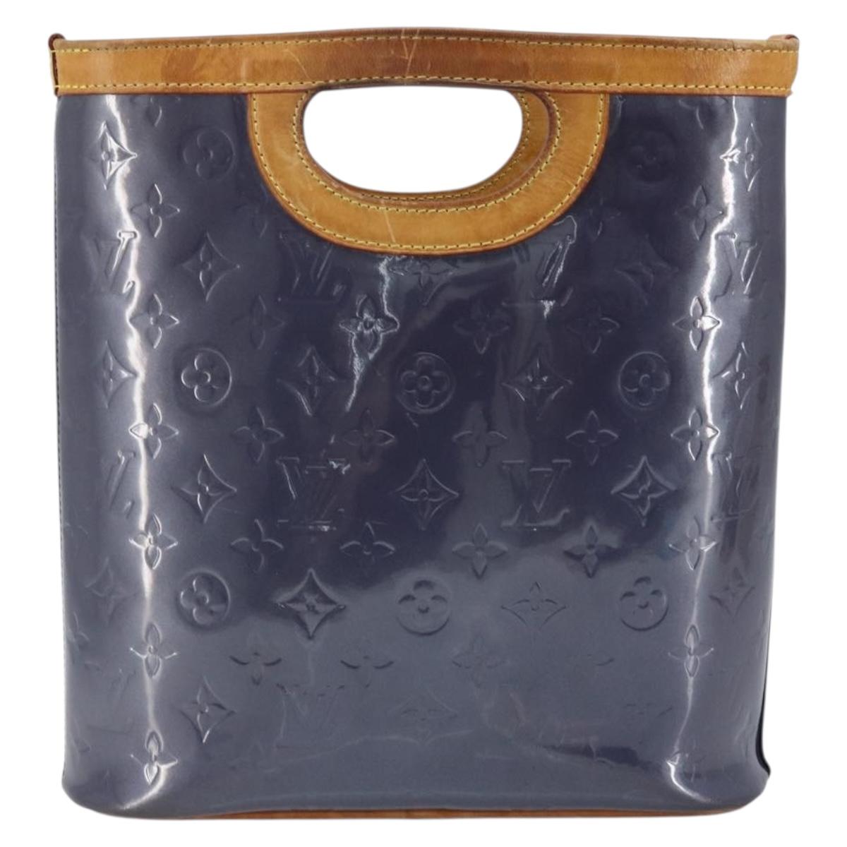 LOUIS VUITTON Vernis Stillwood Vertical Hand Bag Indigo M91365 LV Auth ka2684