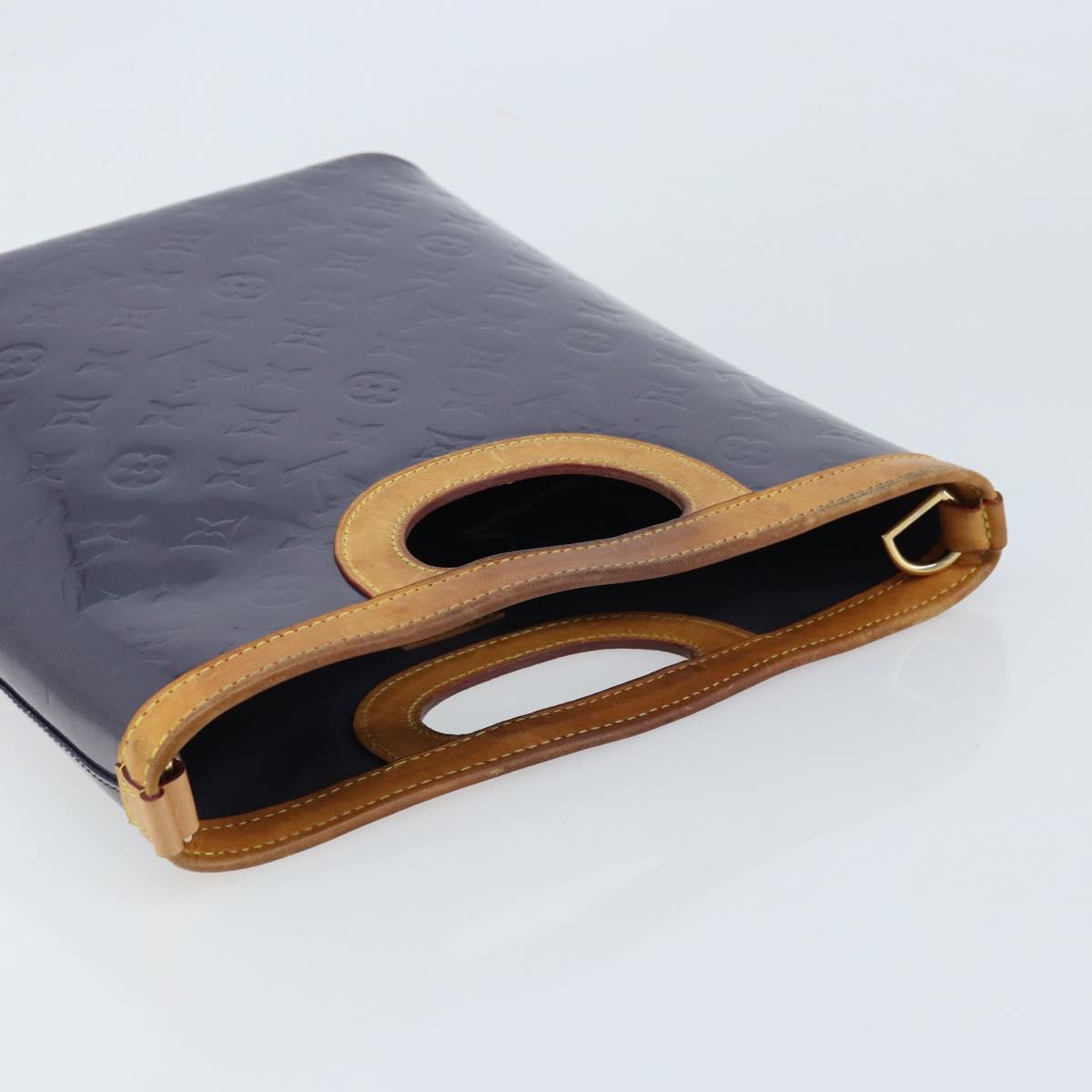 LOUIS VUITTON Vernis Stillwood Vertical Hand Bag Indigo M91365 LV Auth ka2684