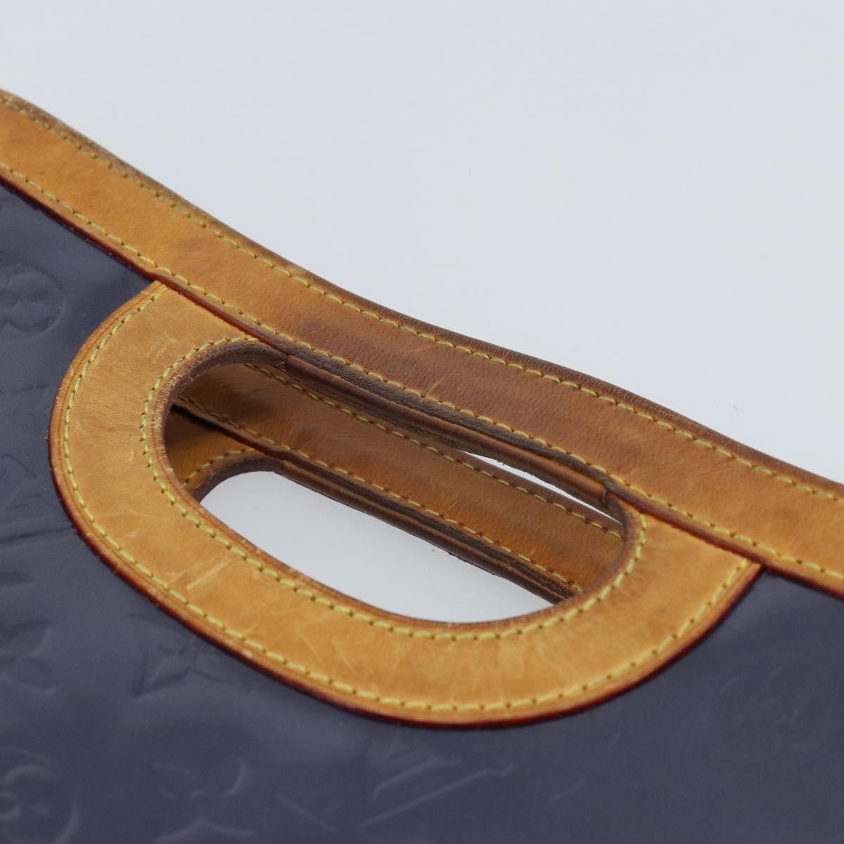 LOUIS VUITTON Vernis Stillwood Vertical Hand Bag Indigo M91365 LV Auth ka2684