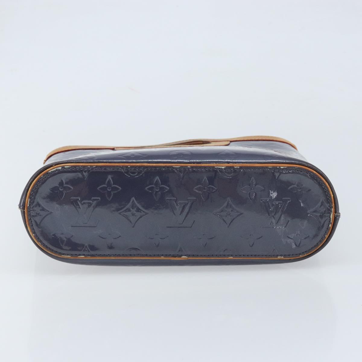 LOUIS VUITTON Vernis Stillwood Vertical Hand Bag Indigo M91365 LV Auth ka2684
