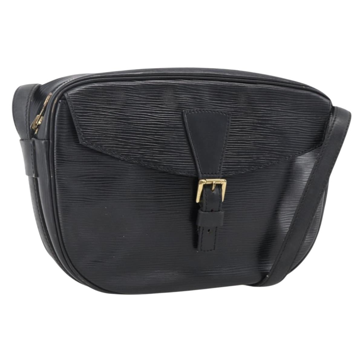 LOUIS VUITTON Epi Jeune Fille MM Shoulder Bag Black M52152 LV Auth ka2702
