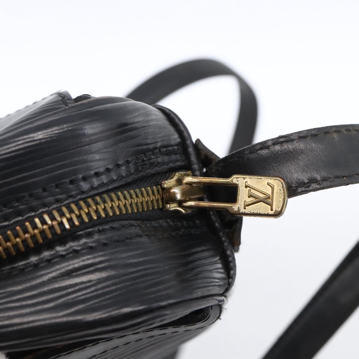 LOUIS VUITTON Epi Jeune Fille MM Shoulder Bag Black M52152 LV Auth ka2702