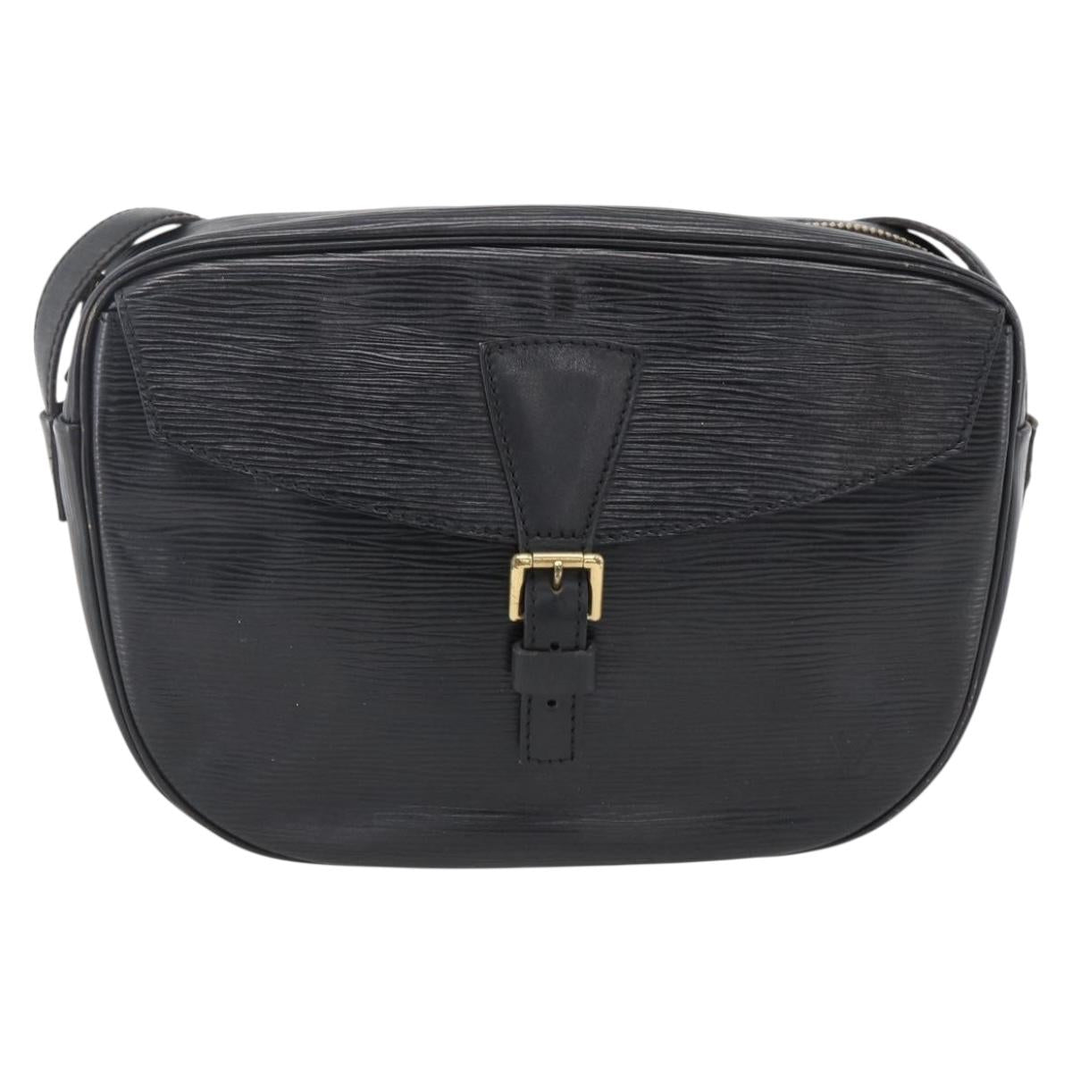 LOUIS VUITTON Epi Jeune Fille MM Shoulder Bag Black M52152 LV Auth ka2702