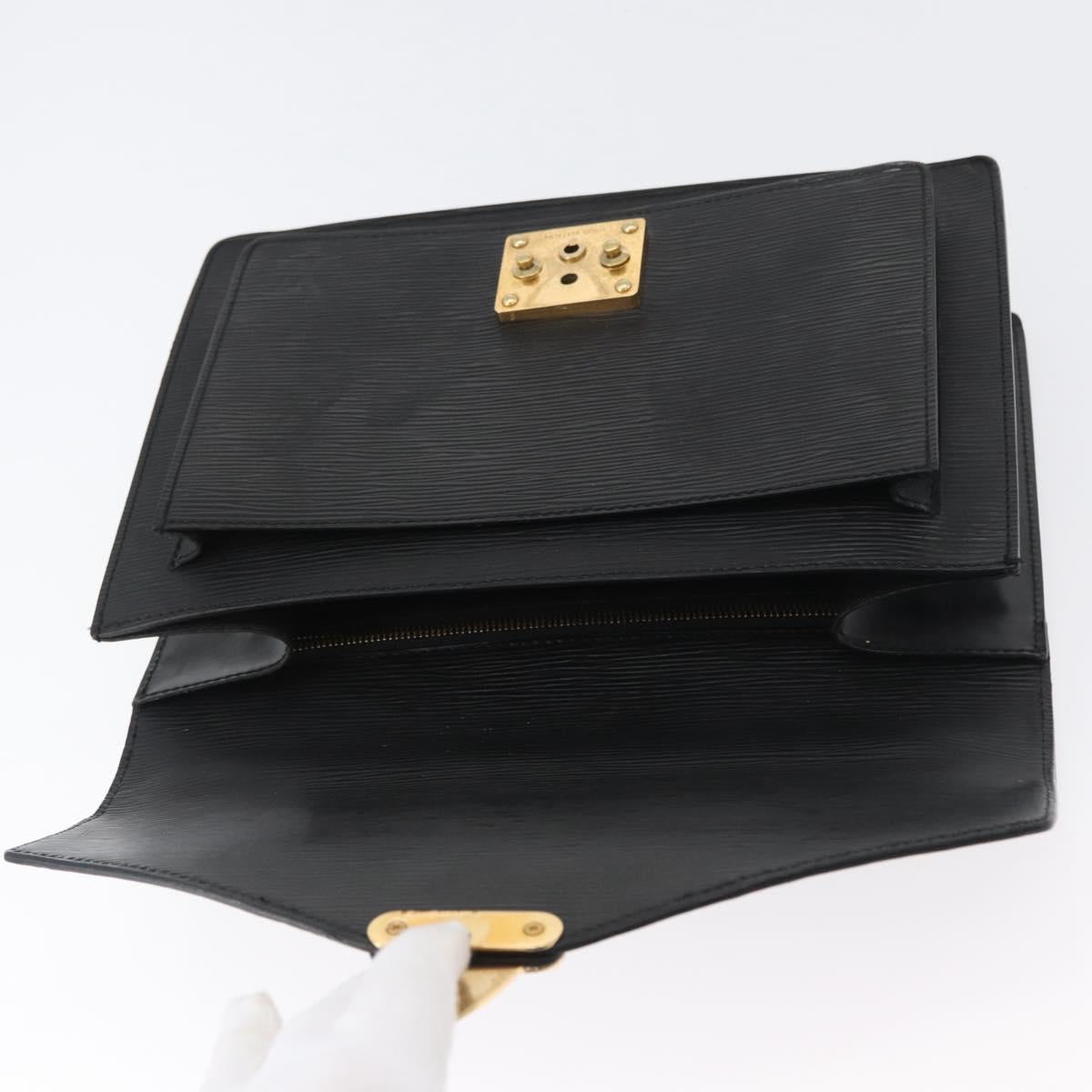 LOUIS VUITTON Epi Monceau 28 Hand Bag Black M52122 LV Auth ka2727