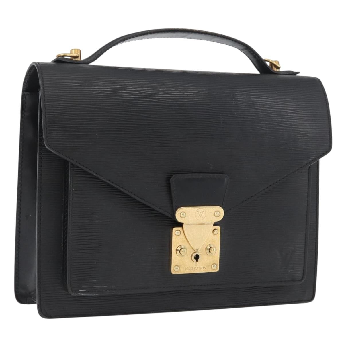 LOUIS VUITTON Epi Monceau 28 Hand Bag Black M52122 LV Auth ka2727