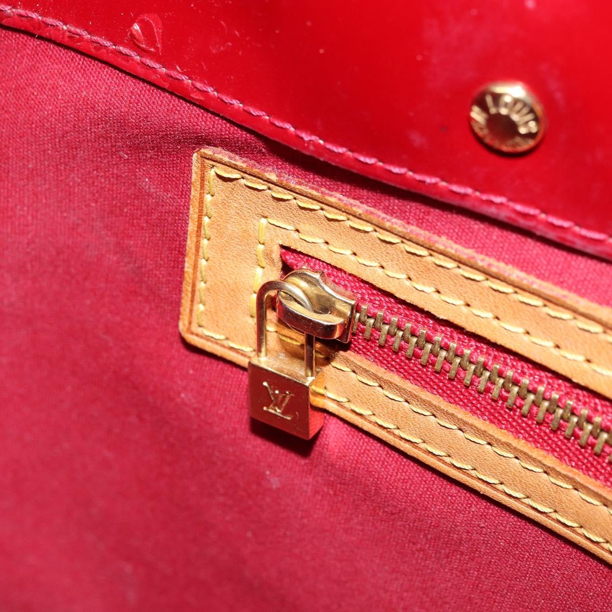 LOUIS VUITTON Monogram Vernis Reade PM Hand Bag Pomme D'amour M91990 Auth ka2730