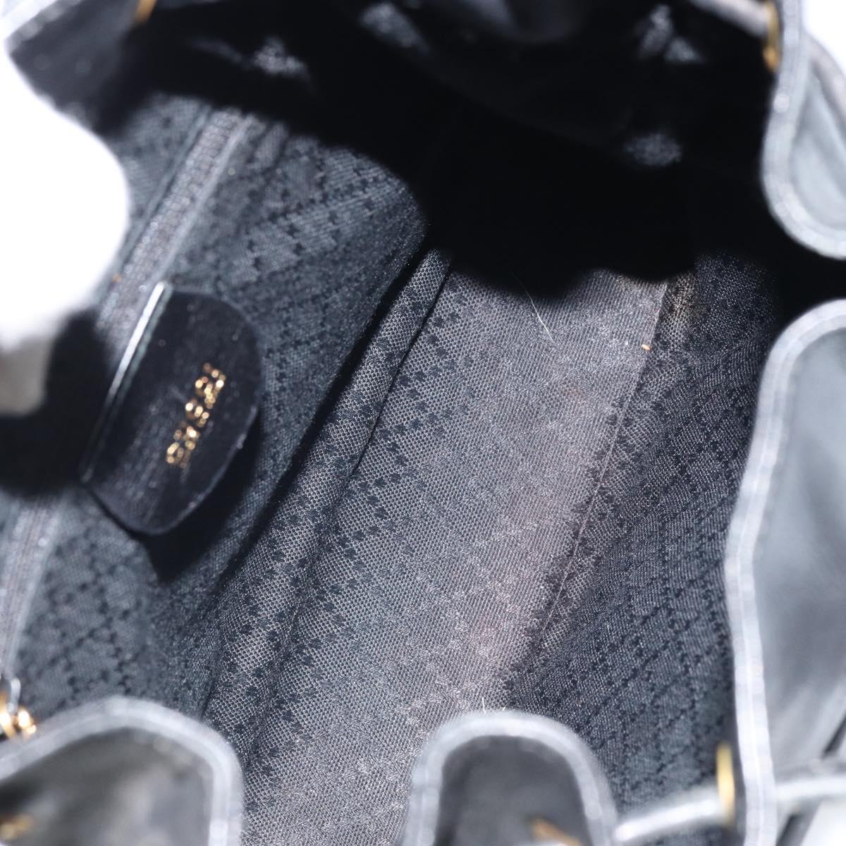 GUCCI Bamboo Backpack Leather Black Gold 003 1705 0030 Auth ka2738