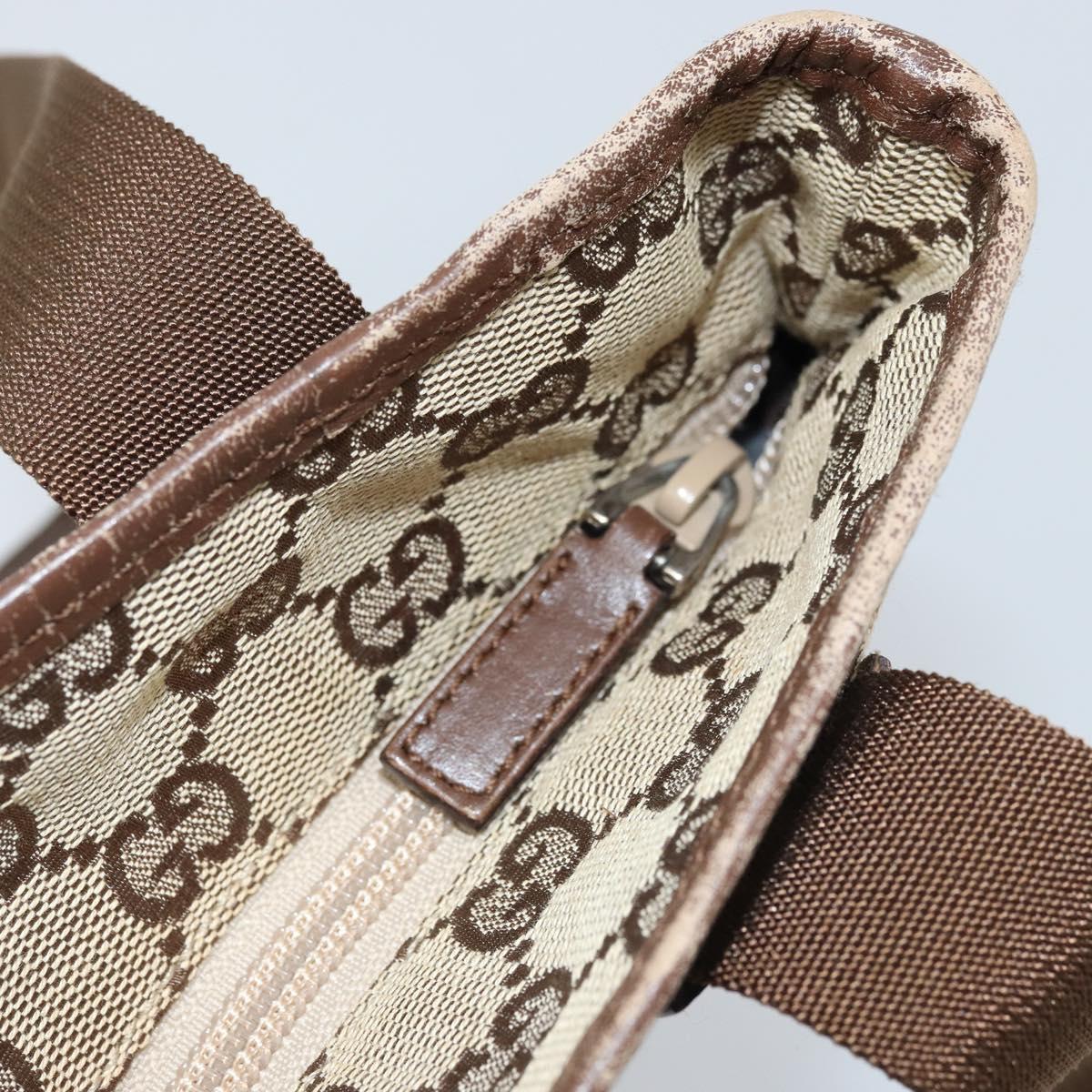 GUCCI GG Canvas Tote Bag Beige 28898 Auth ka2752