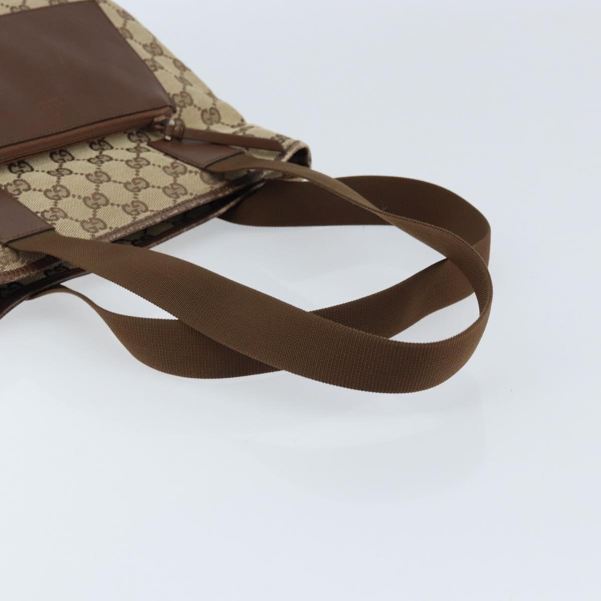 GUCCI GG Canvas Tote Bag Beige 28898 Auth ka2752