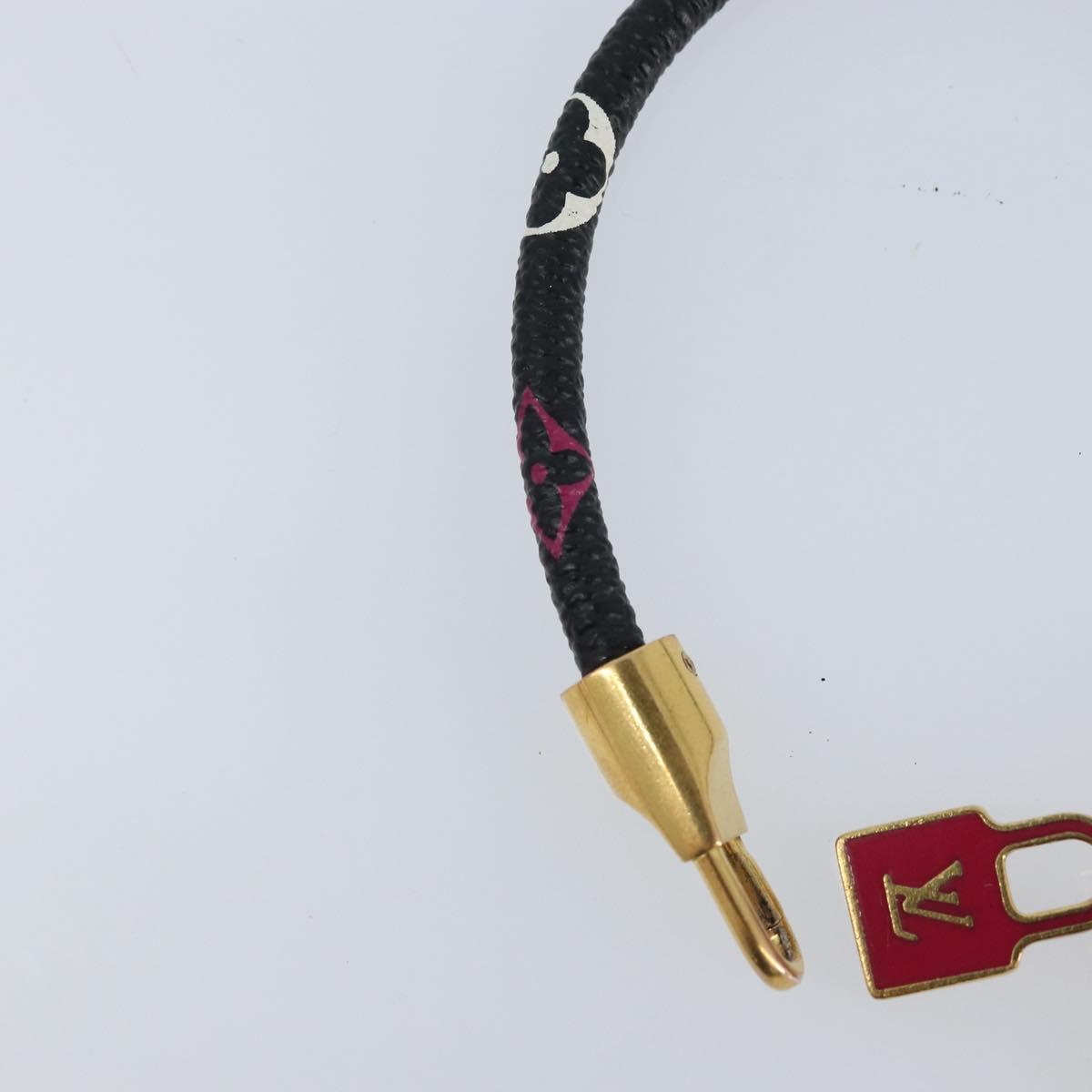 LOUIS VUITTON Multicolor Bra Rubbed Lach It Bracelet Black M6603F Auth ka2772M