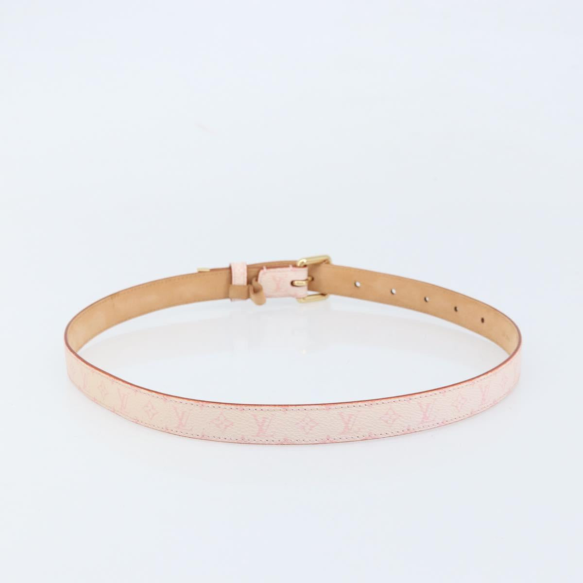 LOUIS VUITTON Monogram Cherry Blossom Ceinture Belt 33.1"" M9273W Auth ka2773V