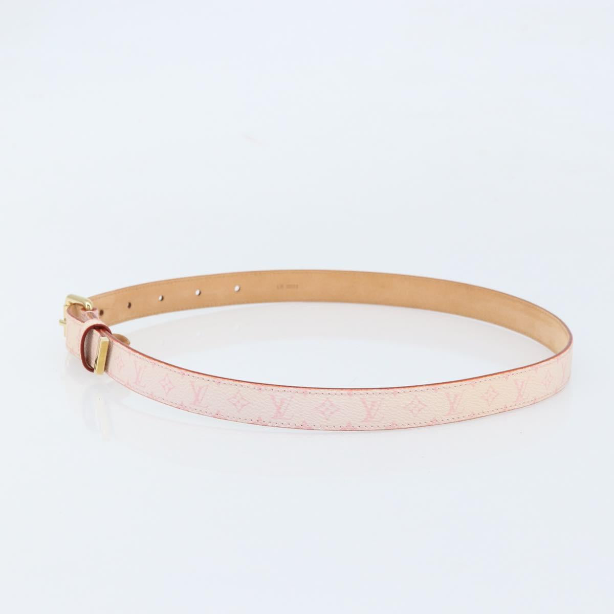 LOUIS VUITTON Monogram Cherry Blossom Ceinture Belt 33.1"" M9273W Auth ka2773V