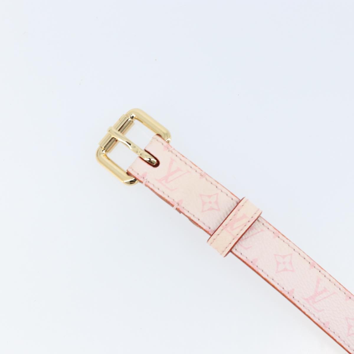 LOUIS VUITTON Monogram Cherry Blossom Ceinture Belt 33.1"" M9273W Auth ka2773V