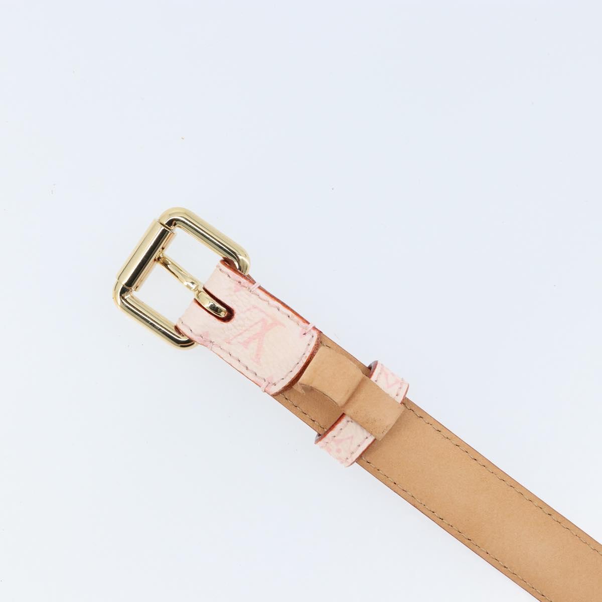 LOUIS VUITTON Monogram Cherry Blossom Ceinture Belt 33.1"" M9273W Auth ka2773V
