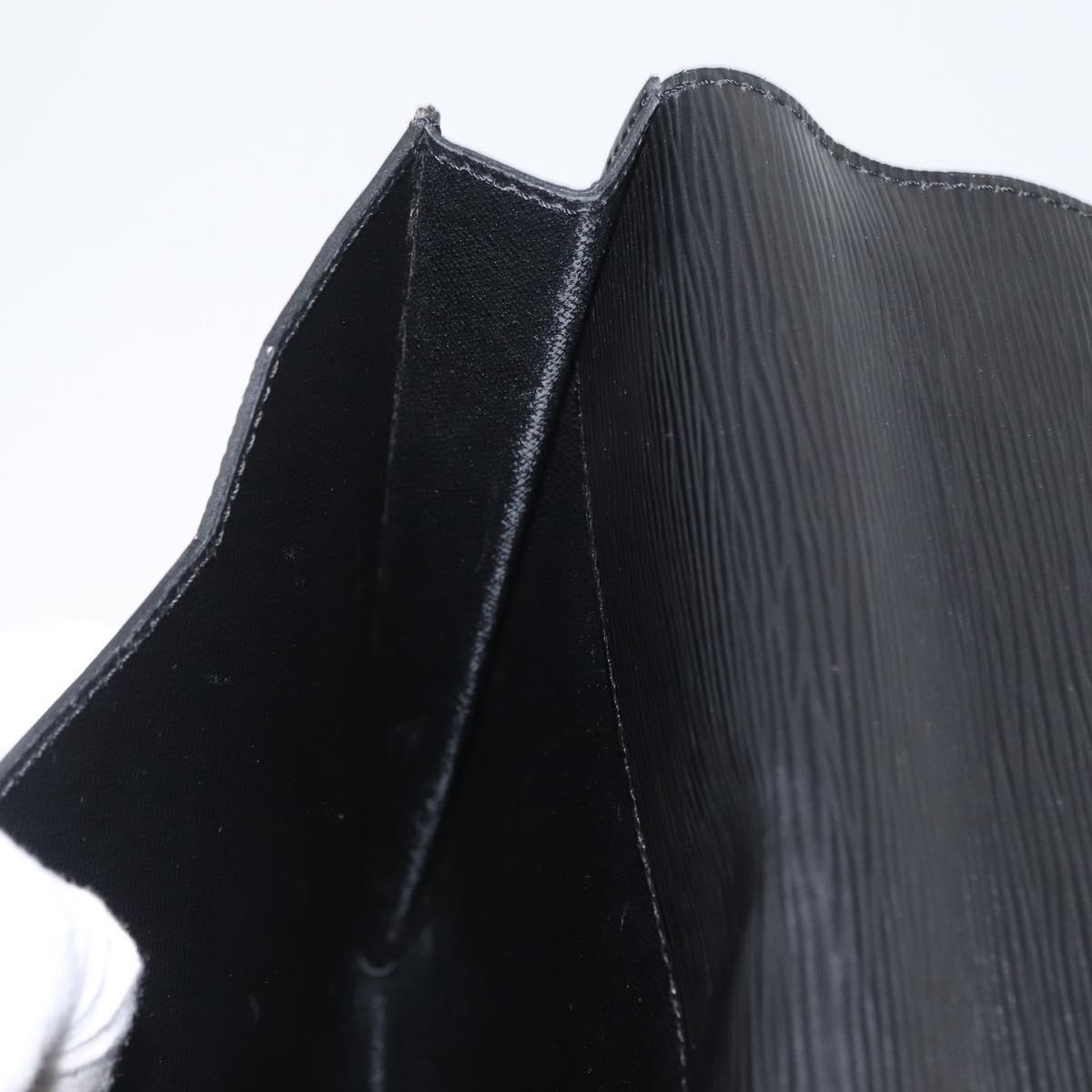 LOUIS VUITTON Epi Porte Documents・Senatur Briefcase Black M54452 Auth ka2779
