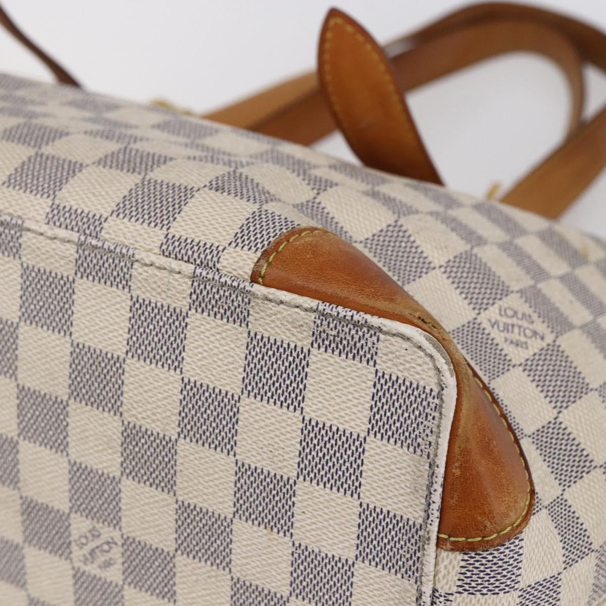 LOUIS VUITTON Damier Azur Hampstead MM Tote Bag N51206 LV Auth ka278