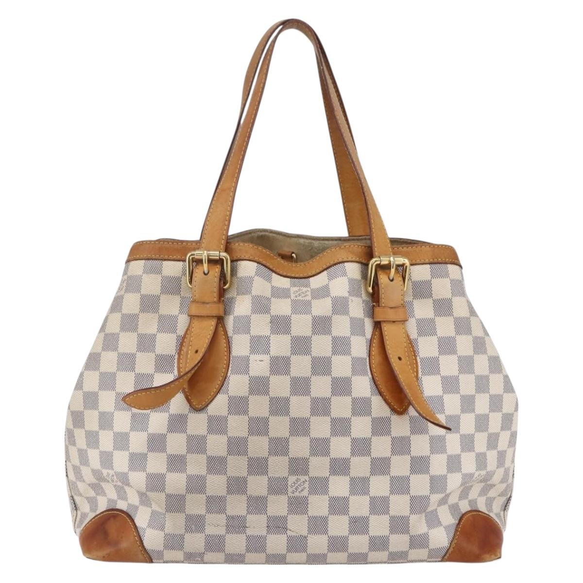 LOUIS VUITTON Damier Azur Hampstead MM Tote Bag N51206 LV Auth ka278