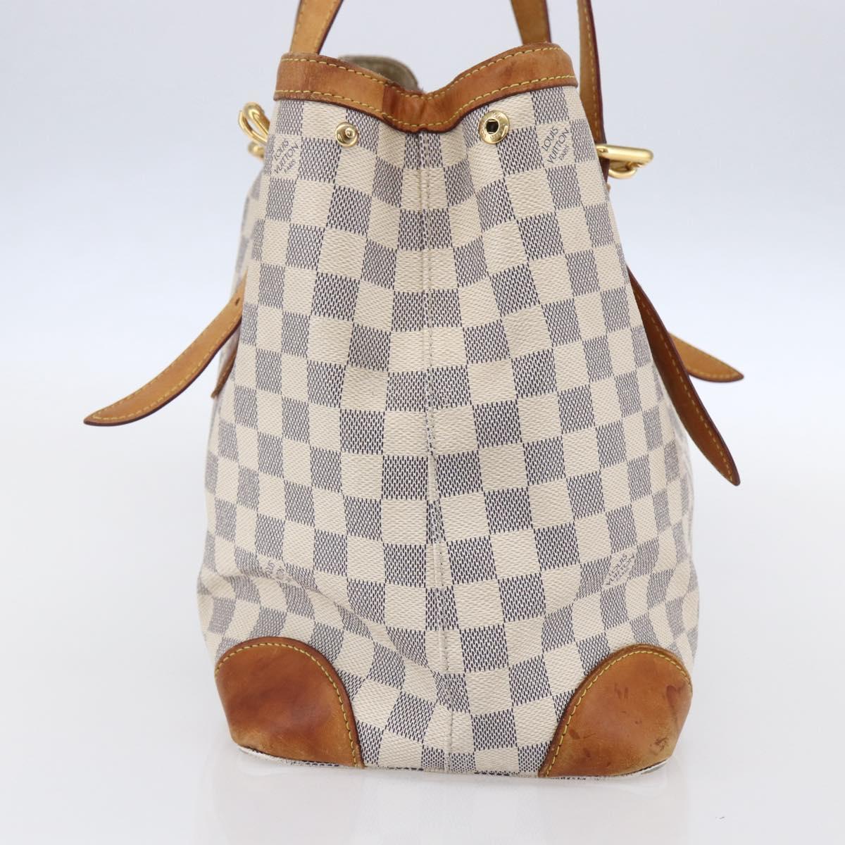 LOUIS VUITTON Damier Azur Hampstead MM Tote Bag N51206 LV Auth ka278