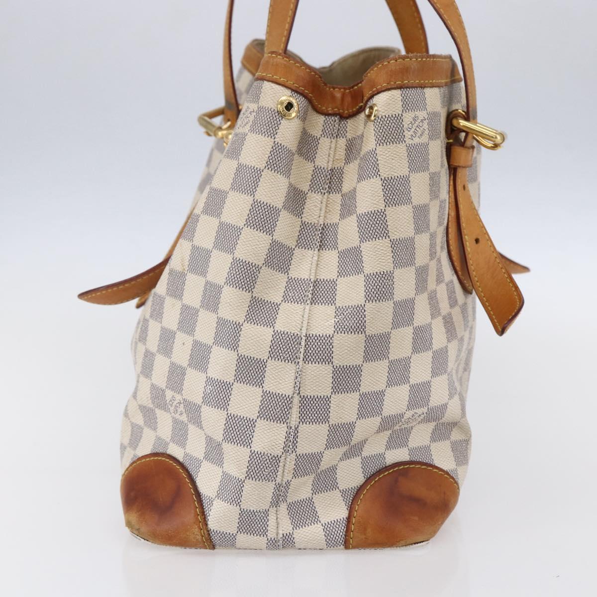 LOUIS VUITTON Damier Azur Hampstead MM Tote Bag N51206 LV Auth ka278