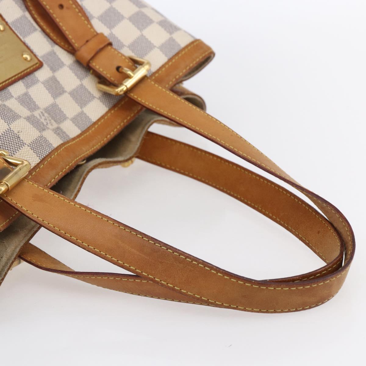 LOUIS VUITTON Damier Azur Hampstead MM Tote Bag N51206 LV Auth ka278