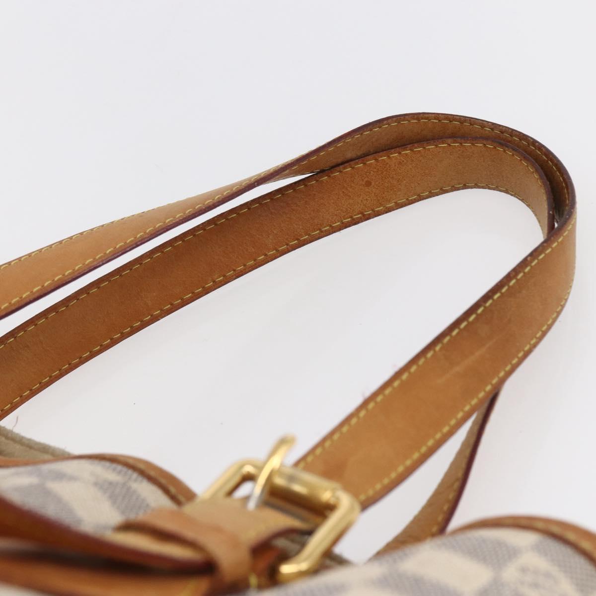 LOUIS VUITTON Damier Azur Hampstead MM Tote Bag N51206 LV Auth ka278