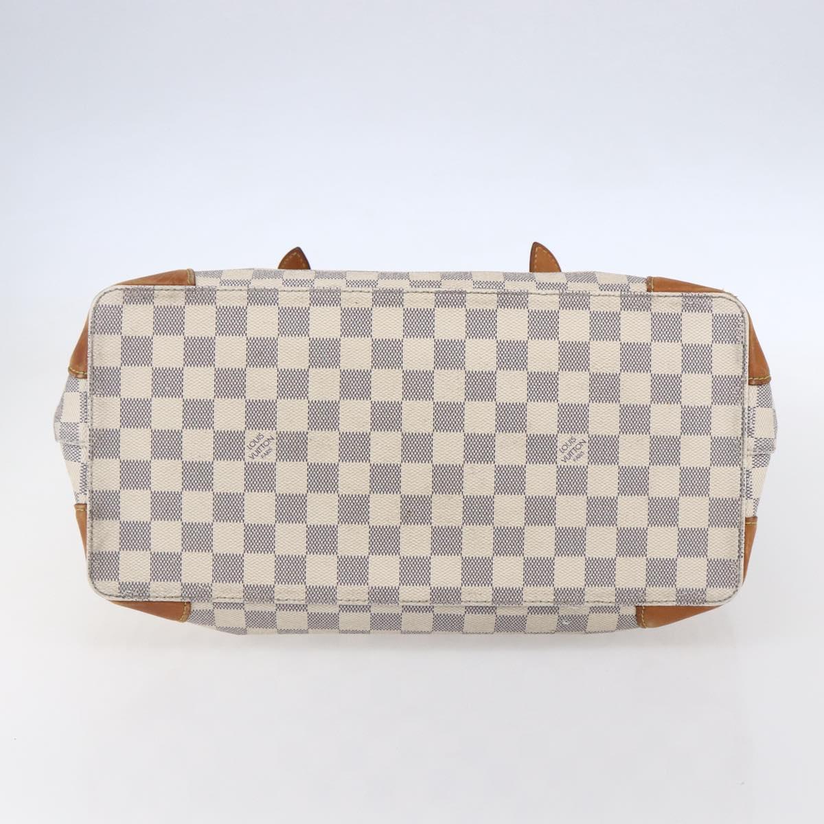 LOUIS VUITTON Damier Azur Hampstead MM Tote Bag N51206 LV Auth ka278