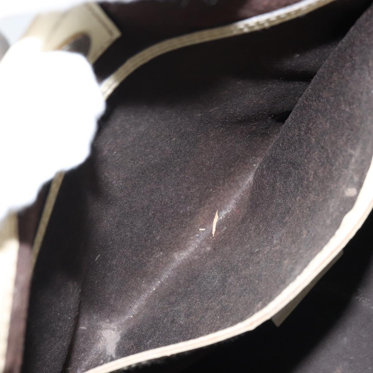 GUCCI GG Supreme Tote Bag PVC Beige Gold 197953 Auth ka2787