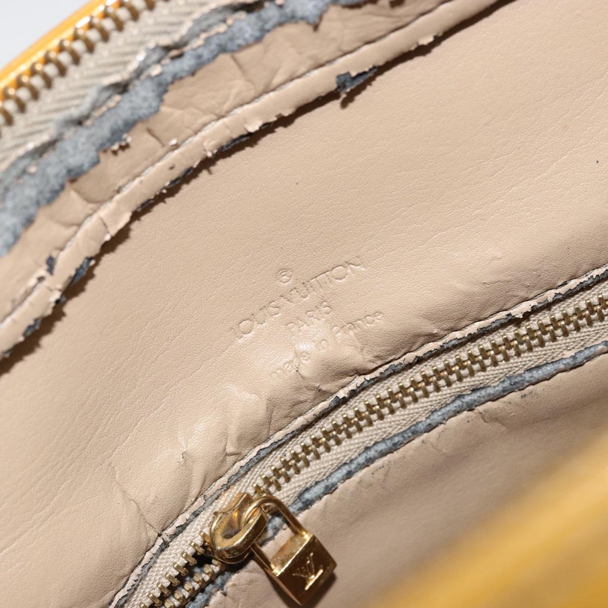 LOUIS VUITTON Monogram Vernis Houston Hand Bag Beige M91004 LV Auth ka279