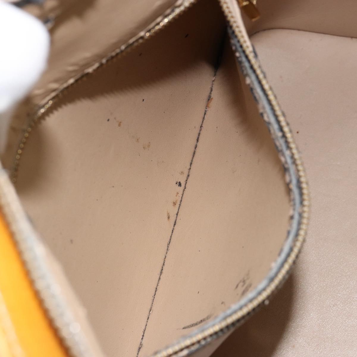 LOUIS VUITTON Monogram Vernis Houston Hand Bag Beige M91004 LV Auth ka279