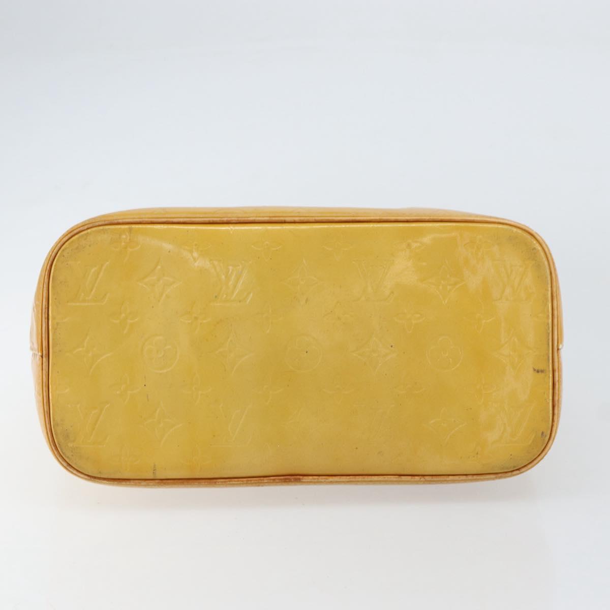 LOUIS VUITTON Monogram Vernis Houston Hand Bag Beige M91004 LV Auth ka279