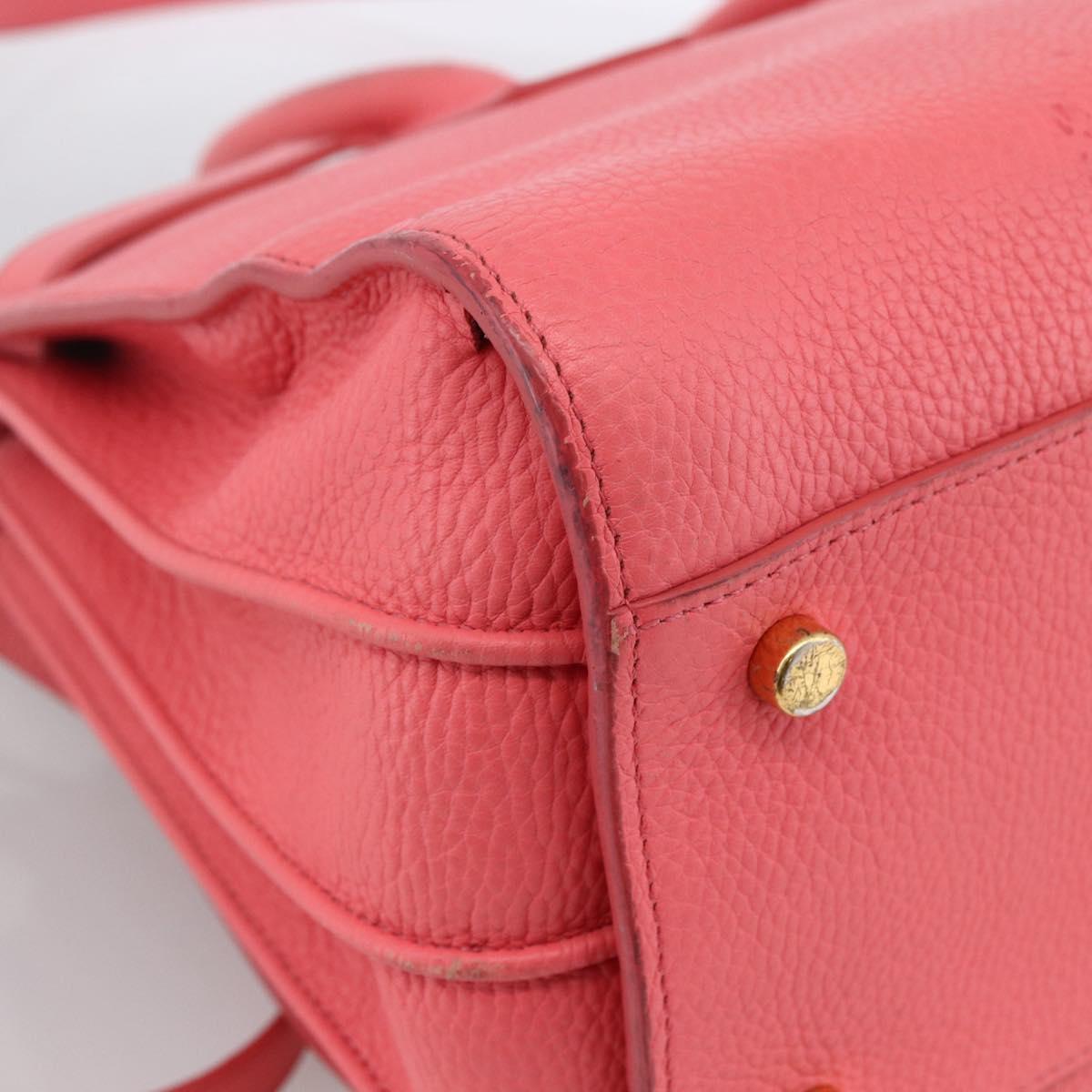 SAINT LAURENT Sac De Jules Small Bag Leather 2way Pink Gold 324823 Auth ka2795A