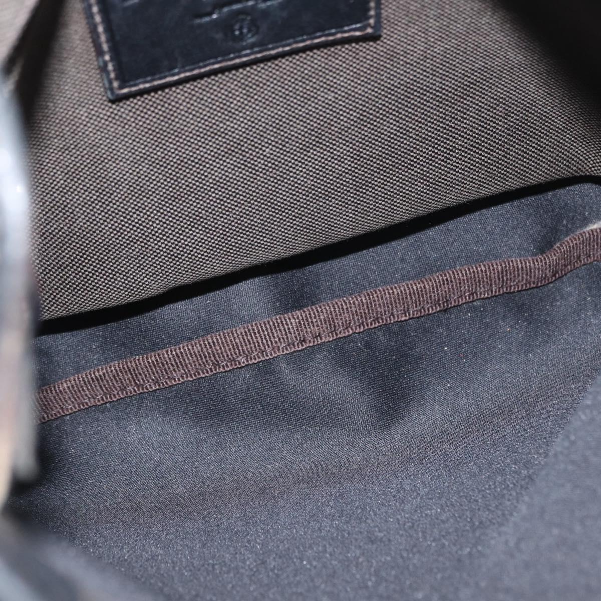 PRADA Shoulder Bag Canvas Brown Silver Auth ka2796